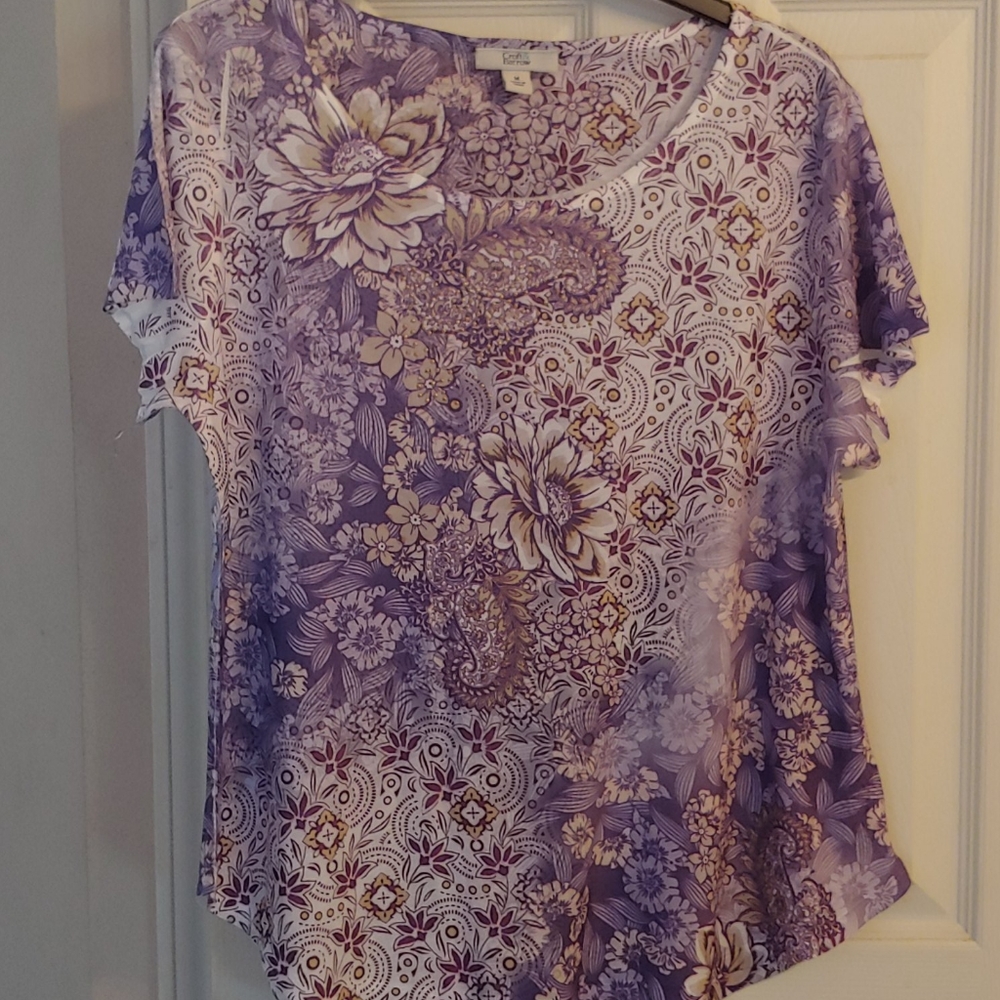 Purple and gold women's top